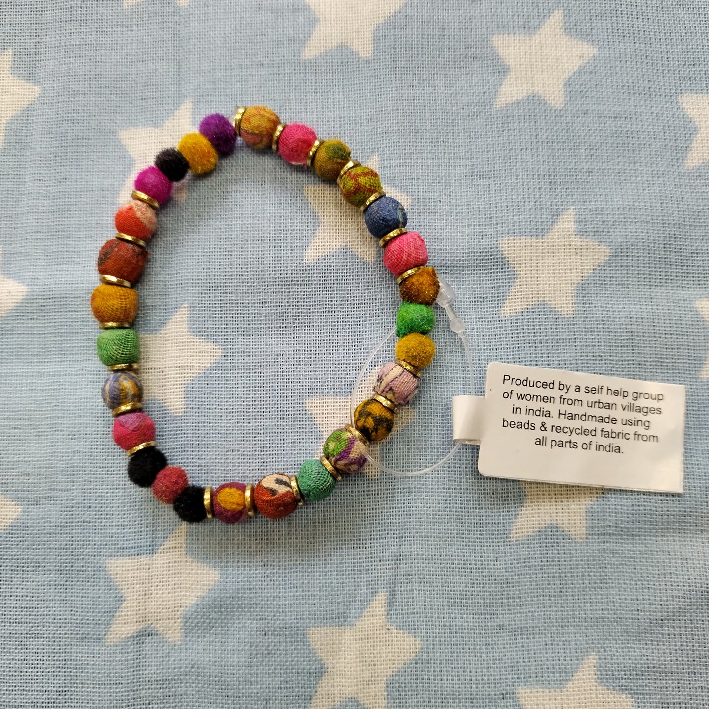 Recycled Fabric Bread Bracelet