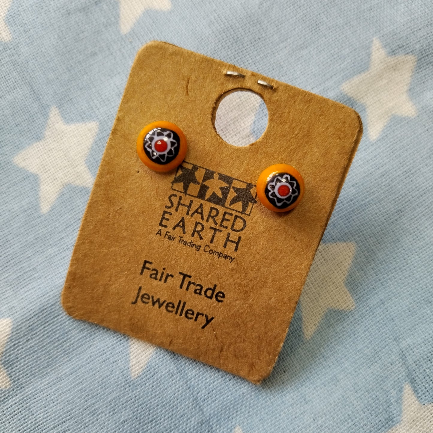 Recycled Glass Stud Earrings