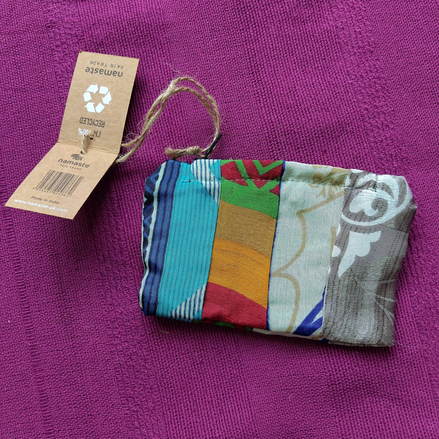 Recycled Sari Zip Coin Purse