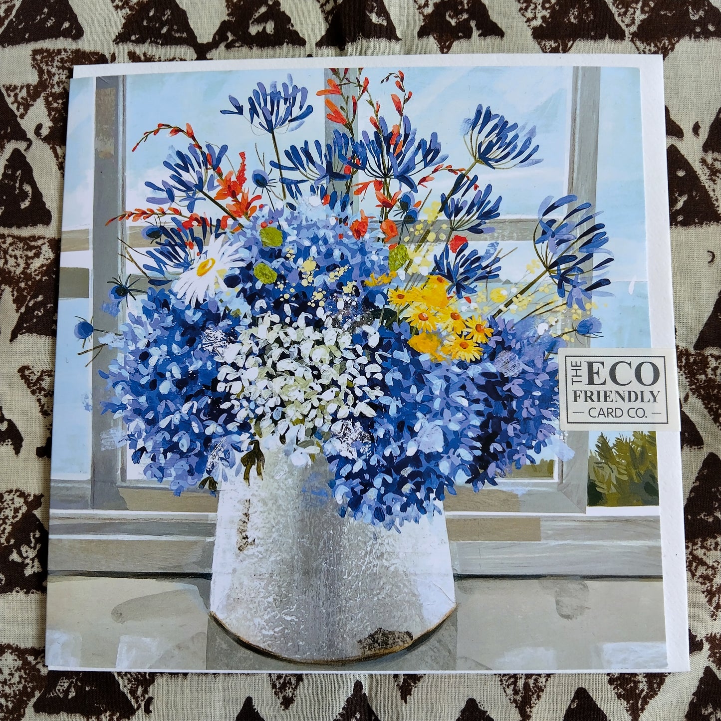 The Eco-Friendly Card Co 'July Flowers' Greetings Card - Blank