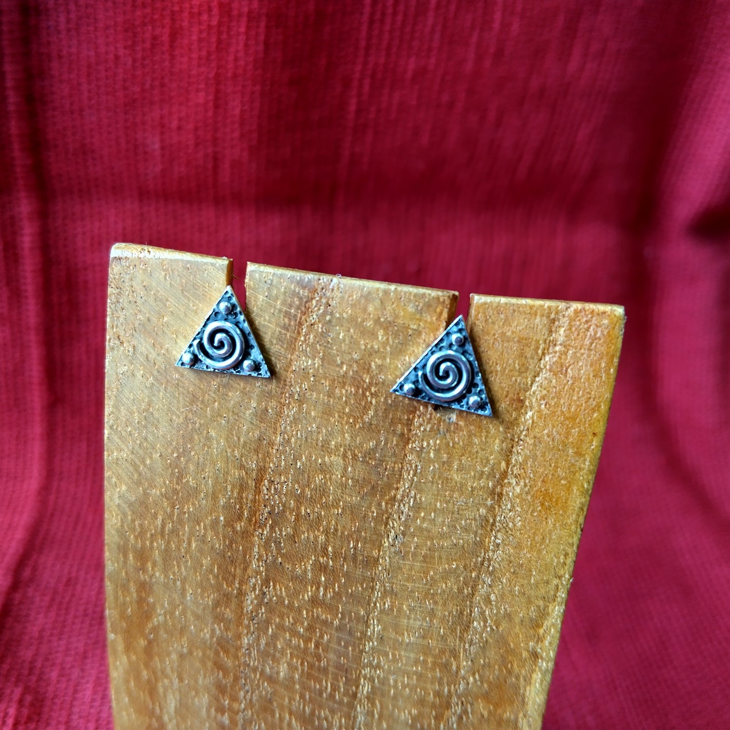 925 Sterling Silver Triangle Stud Earrings