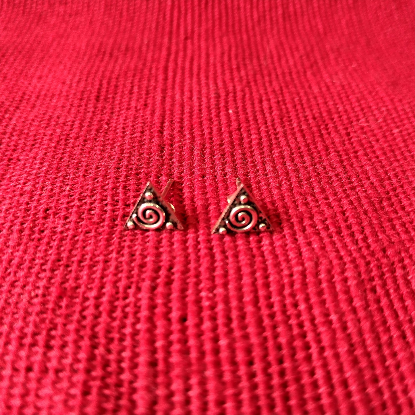 925 Sterling Silver Triangle Stud Earrings