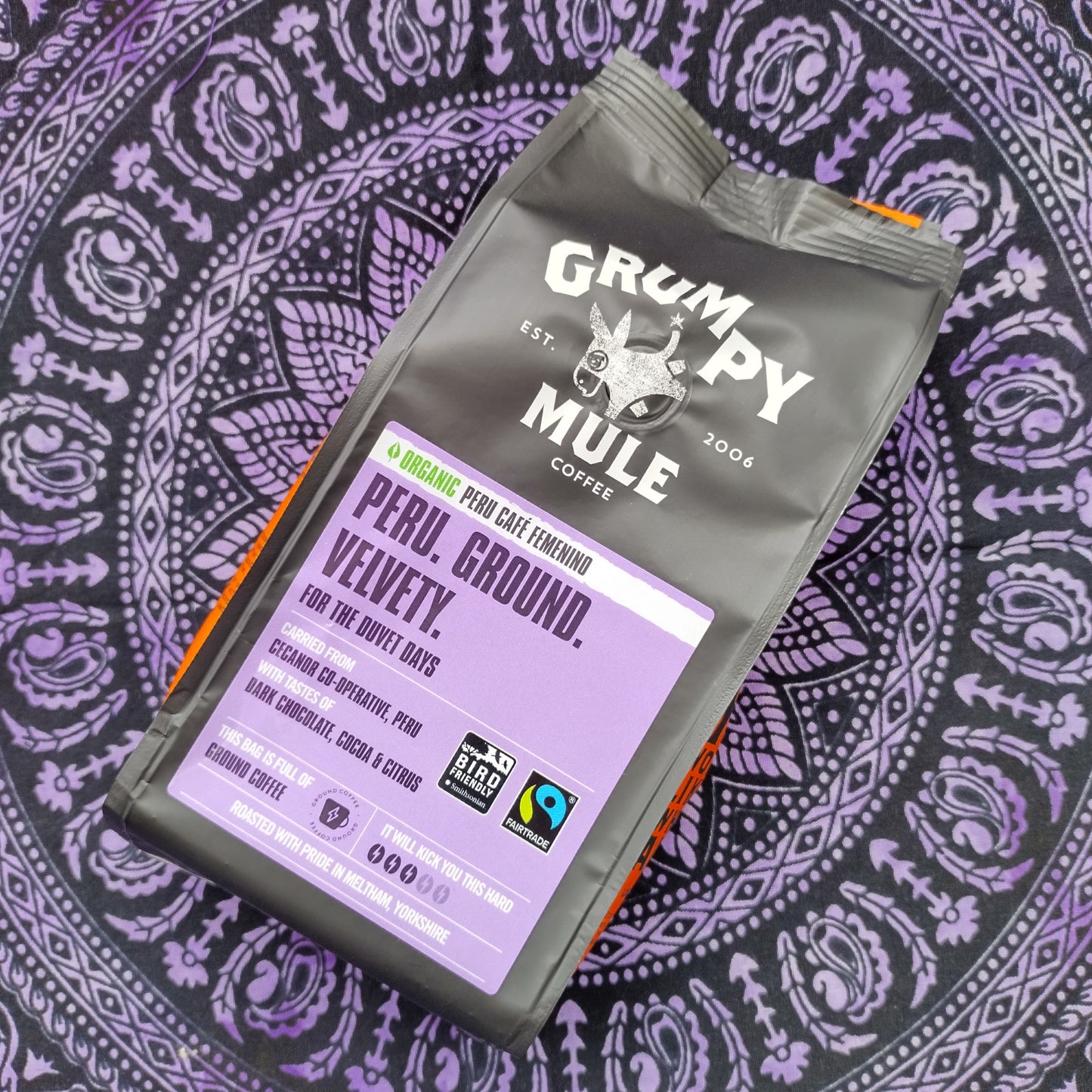 Grumpy Mule Peru Cafe Femenino Ground Coffee