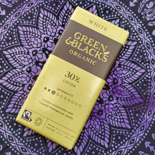 Green & Blacks 30% Organic White Chocolate Bar 90g