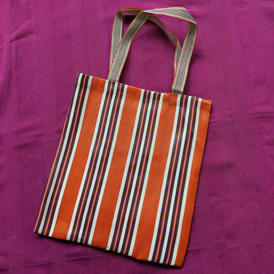 Vintage Stripe Style Recycled Tote Bag