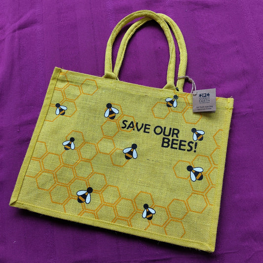 Save Our Bees Jute Bag