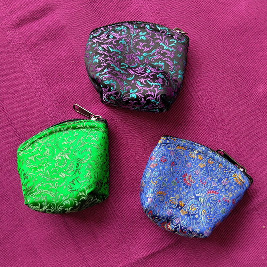 Brocade Zip Coin Purse / Pouch