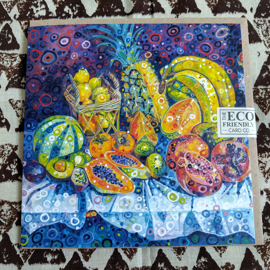 The Eco-Friendly Card Co 'Fruit Table' Greetings Card - Blank