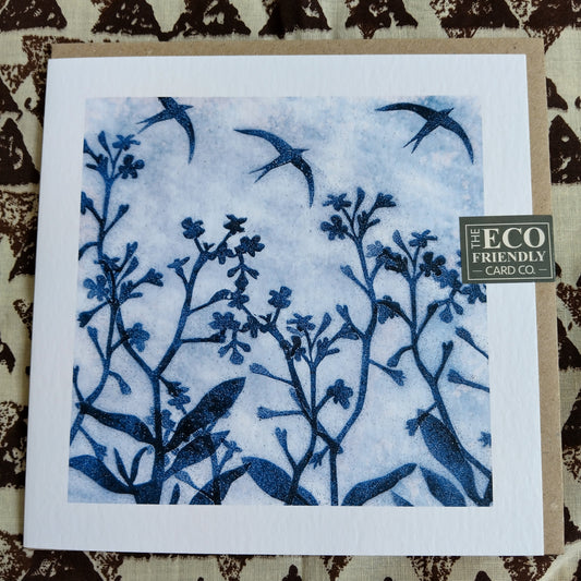 The Eco-Friendly Card Co 'Swifts' Greetings Card - Blank