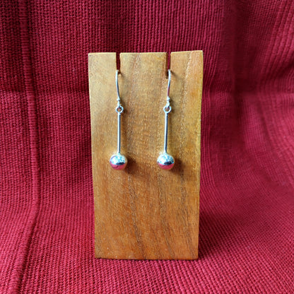 925 Sterling Silver Sphere Drop Earrings