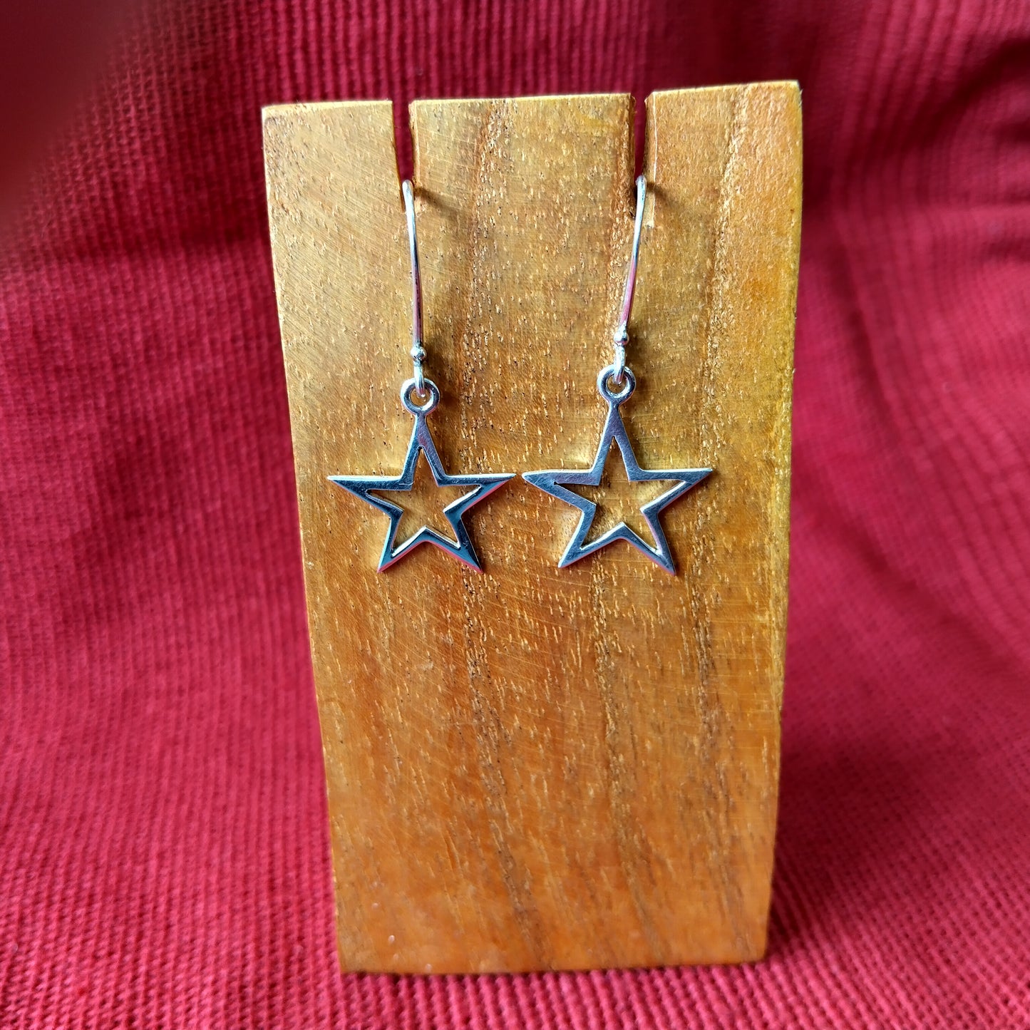 925 Sterling Silver Star Drop Earrings
