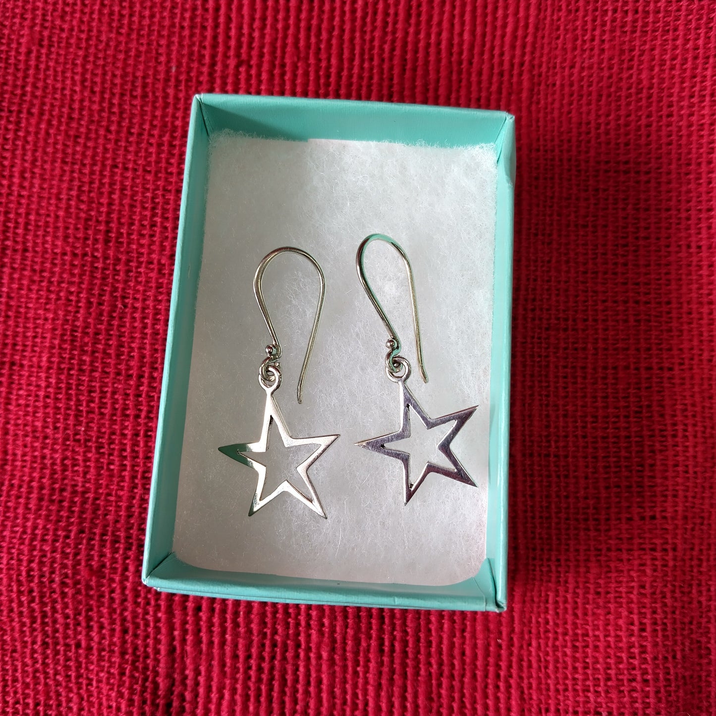 925 Sterling Silver Star Drop Earrings