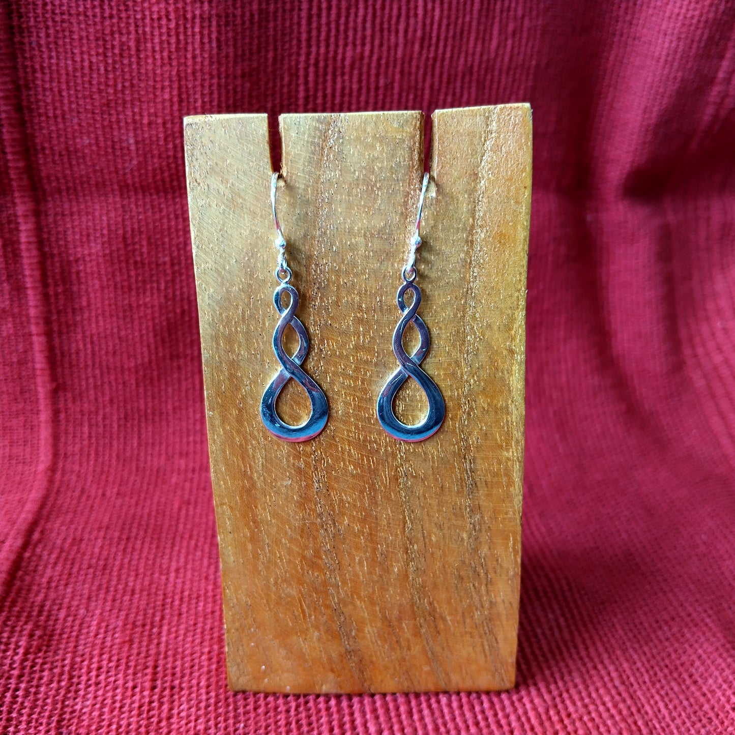 925 Sterling Silver Double Twist Drop Earrings