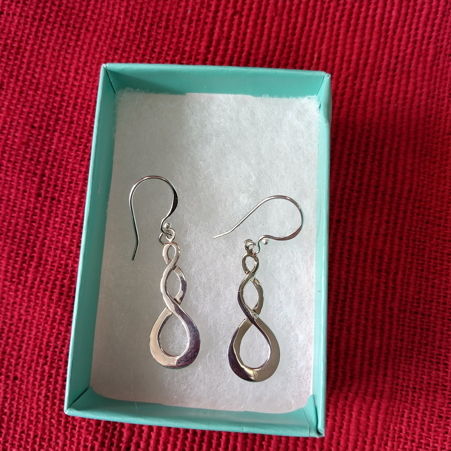 925 Sterling Silver Double Twist Drop Earrings