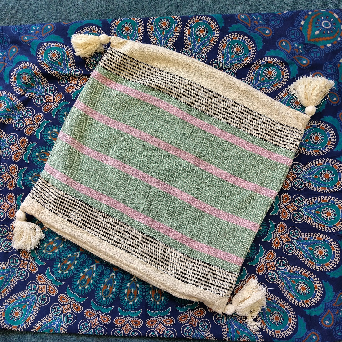 Malabar Zigzag Cotton Cushion Cover