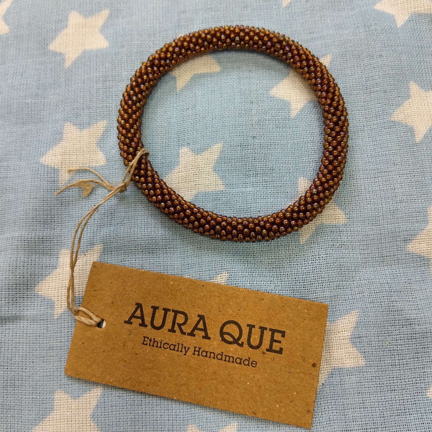 Aura Que Glass Bead Bangle