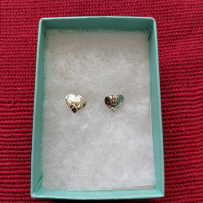 925 Sterling Silver Heart Stud Earrings
