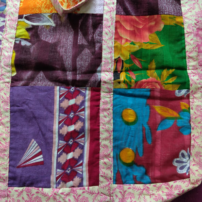 Recycled Patchwork Fabric Offcuts Large Shopping Bag