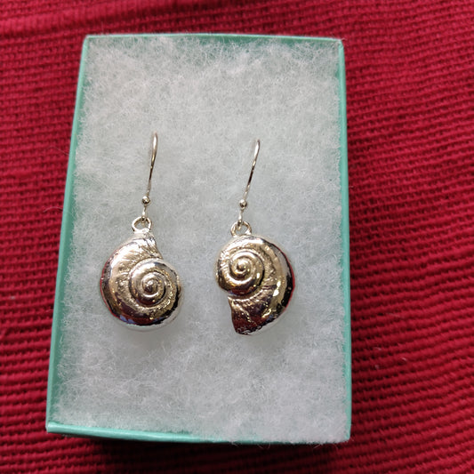 925 Sterling Silver Shell Drop Earrings